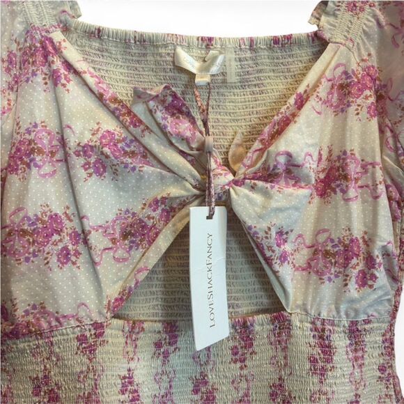 NWT LoveShackFancy Kyndra Mini Dress French Lilac Size Medium - Picture 3 of 10